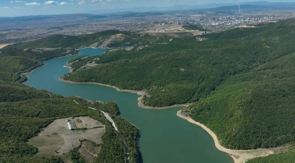 Aerial view of Badovc lake. Photo: BIRN