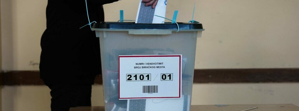 Illustration. A Kosovo citizen votes in the February 2025 parliamentary elections. Photo: BIRN/Denis Sllovinja