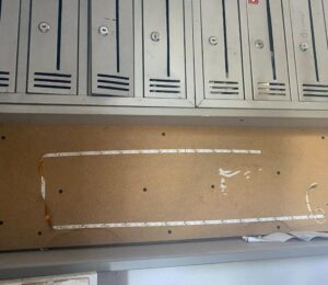 Electricity bills at the entrance of an apartment in Prishtina. Photo: Erlida Mulaku