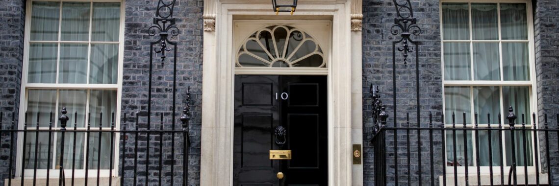The entrance to the British prime minister's official residence, 10 Downing Street, in London, Britain. Photo: EPA/TOLGA AKMEN