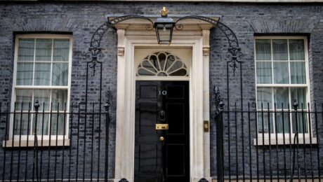 The entrance to the British prime minister's official residence, 10 Downing Street, in London, Britain. Photo: EPA/TOLGA AKMEN