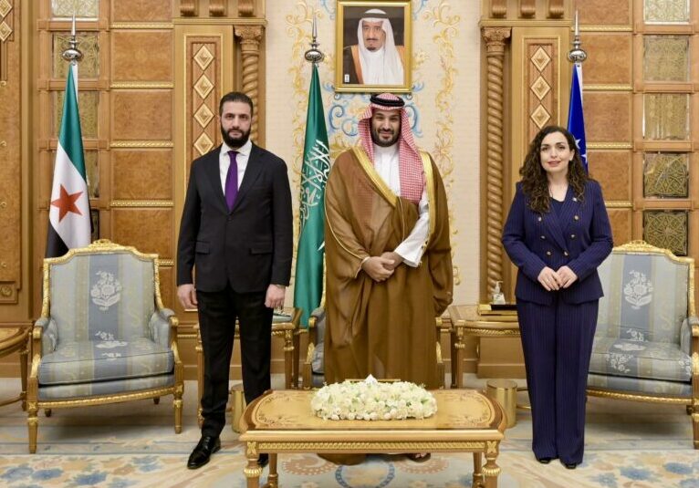 Syria's President Bashar al-Assad (L), Crown Prince of Saudi Arabia Mohammed bin Salman Al Saud (M), and Kosovo's President Vjosa Osmani (R). Photo courtesy of President Vjosa Osmani's official Facebook account.