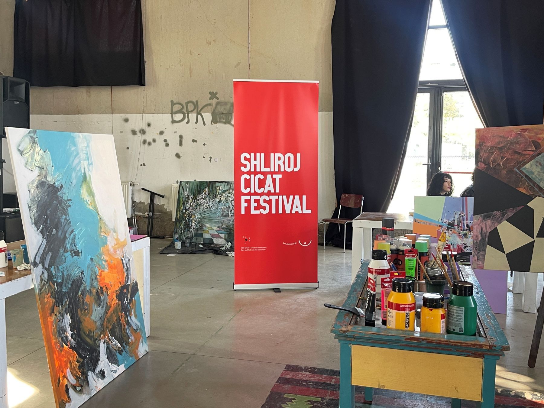 Art residency with artists from Kosovo and North Macedonia at Termokiss, PrisHtina. Photo: BIRN