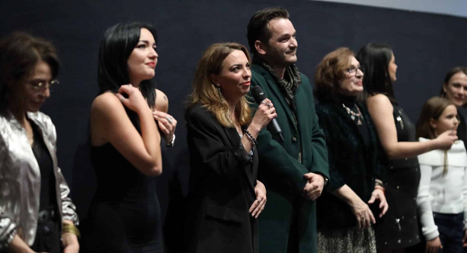 Director Parta Kelmendi and some of the crew of ‘Era’. Photo courtesy of Parta Kelmendi