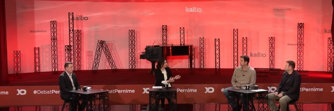 Discussion panel on 'Disinformation 'role in Kosovo Election Campaign' in Debat Përnime TV Programme on October 13, 2025. Photo: BIRN