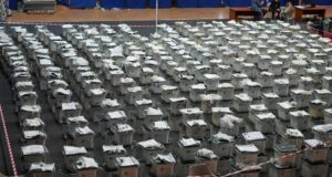 Ballot boxes of the Kosovo December 28 snap parliamentary elections. Photo: BIRN/Denis Sllovinja