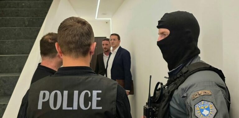 The Kosovo police during an operation where three suspects of financing terrorism were arrested, June 9, 2026. Photo: Kosovo Prosecution