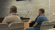 Dusan Dobrac (R) and Milos Radosavlevic (L) at the Pristina Basic Court on August 31, 2026. Photo: BIRN.