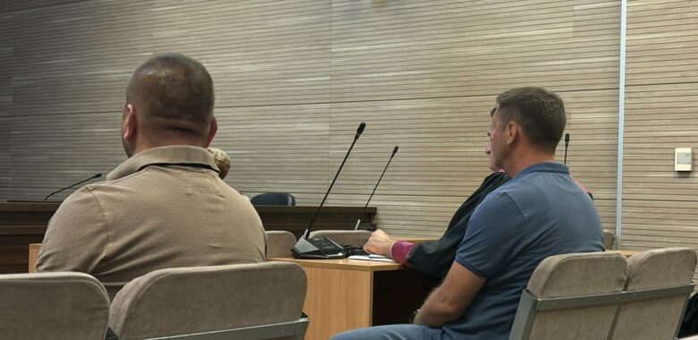 Dusan Dobrac (R) and Milos Radosavlevic (L) at the Pristina Basic Court on August 31, 2026. Photo: BIRN.